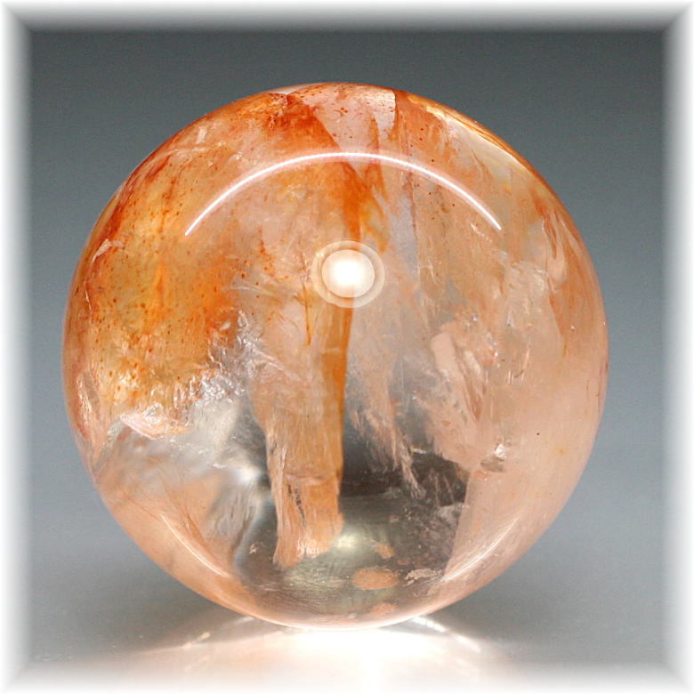 マダガスカル産]ライモナイトインクォーツ丸玉/スフィア - 埼玉県吉川