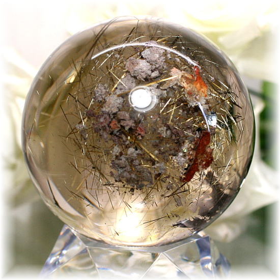 高品質]ゴールドルチルクォーツ丸玉/スフィア - 埼玉県吉川市の天然石