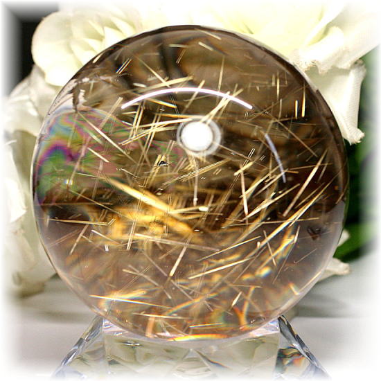 高品質]ゴールドルチルクォーツ丸玉/スフィア - 埼玉県吉川市の天然石