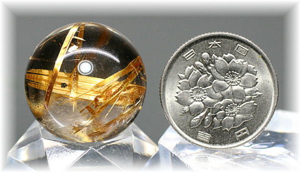 高品質]ゴールドルチルクォーツ丸玉/スフィア - 埼玉県吉川市の天然石