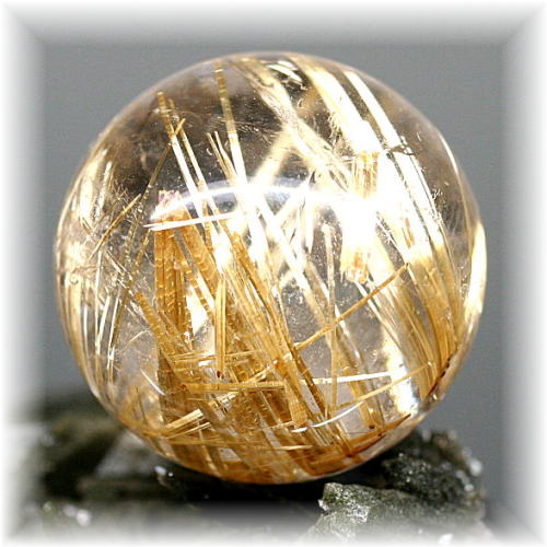 高品質]ゴールドルチルクォーツ丸玉/スフィア - 埼玉県吉川市の天然石