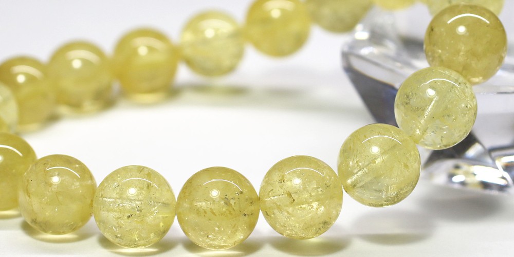 超希少・最[高品質]ゴールデンダンビュライトブレスレット（約10.5mm玉