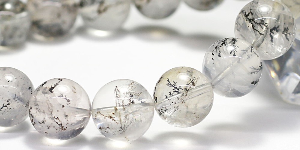 高品質+]デンドリティッククォーツブレスレット（約12.5mm玉） - 埼玉
