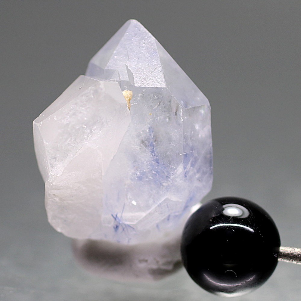 ブラジル産]デュモルチェライトインクォーツ原石ナチュラルポイント