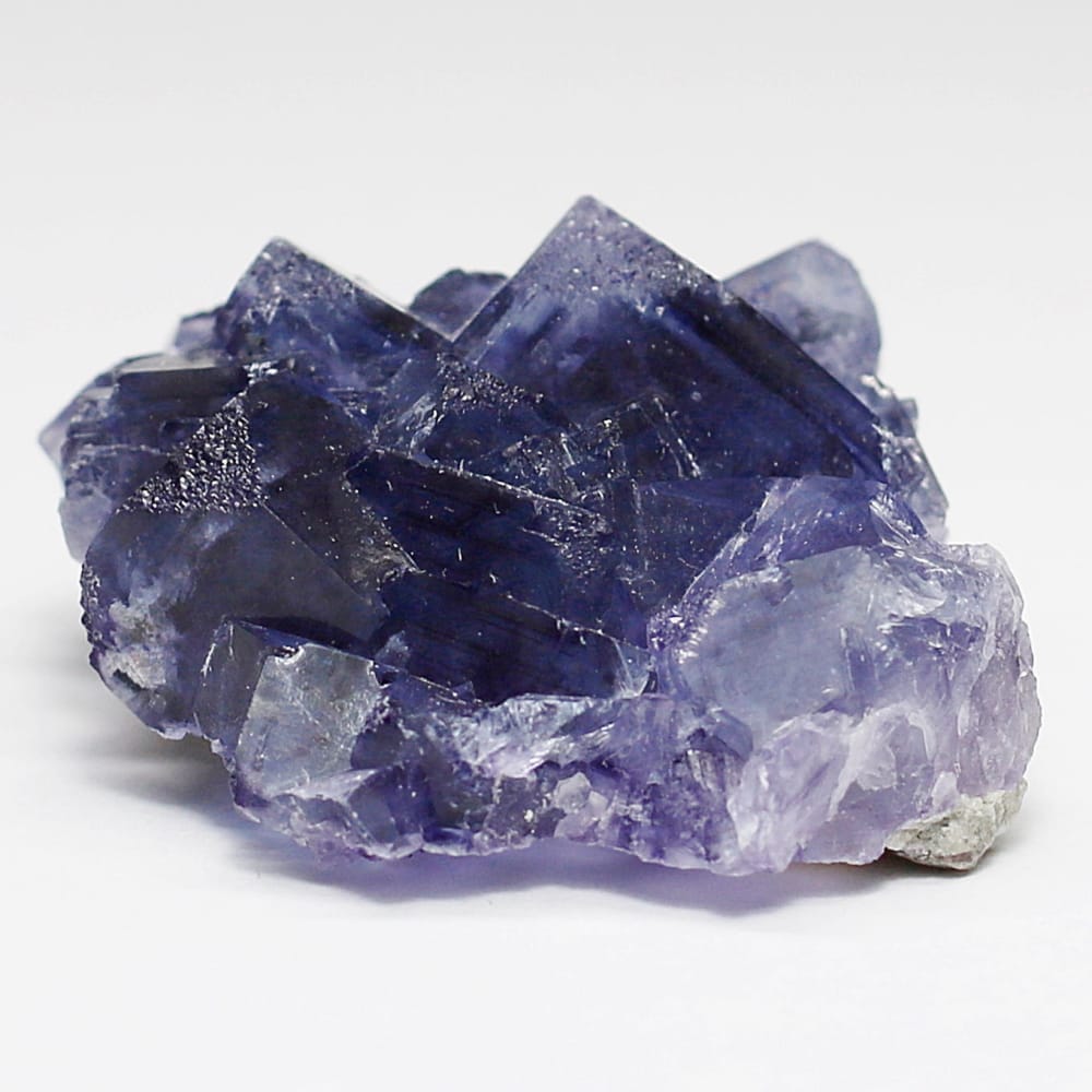 16g】中国ヤオガンシャン産 クリアブルーフローライト 煙水晶共生 鉱物