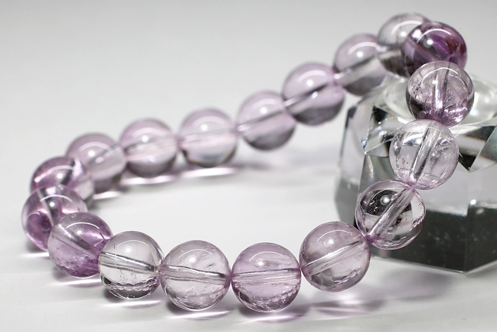 最高品質]クンツァイトブレスレット（約11mm玉） - 埼玉県吉川市の