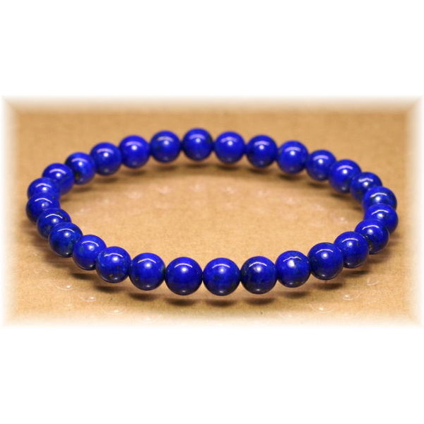 3A++]ラピスラズリブレスレット（約6mm玉） - 埼玉県吉川市の天然石