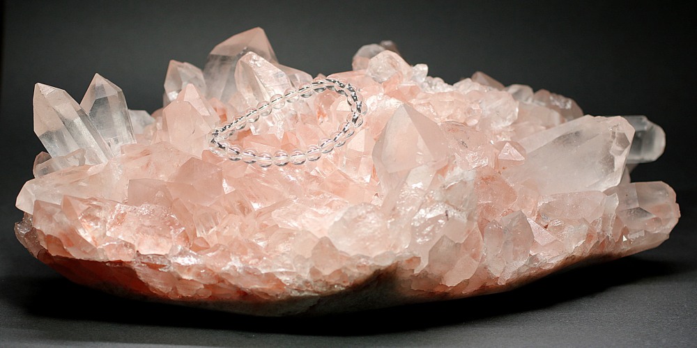 ⑧マニカラン水晶 ショップ クラスター 原石 ピンクマニカラン