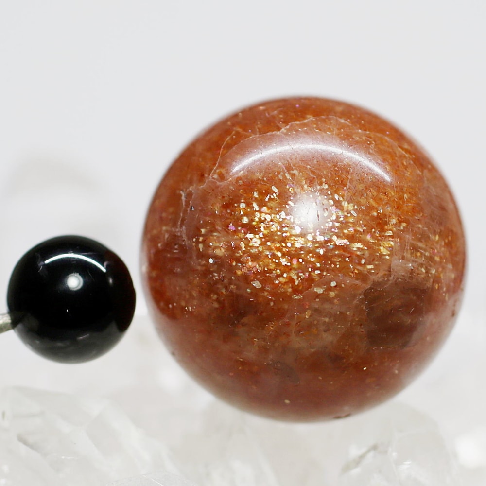 タンザニア産]サンストーン丸玉/スフィア（直径約26.7mm） - 埼玉県