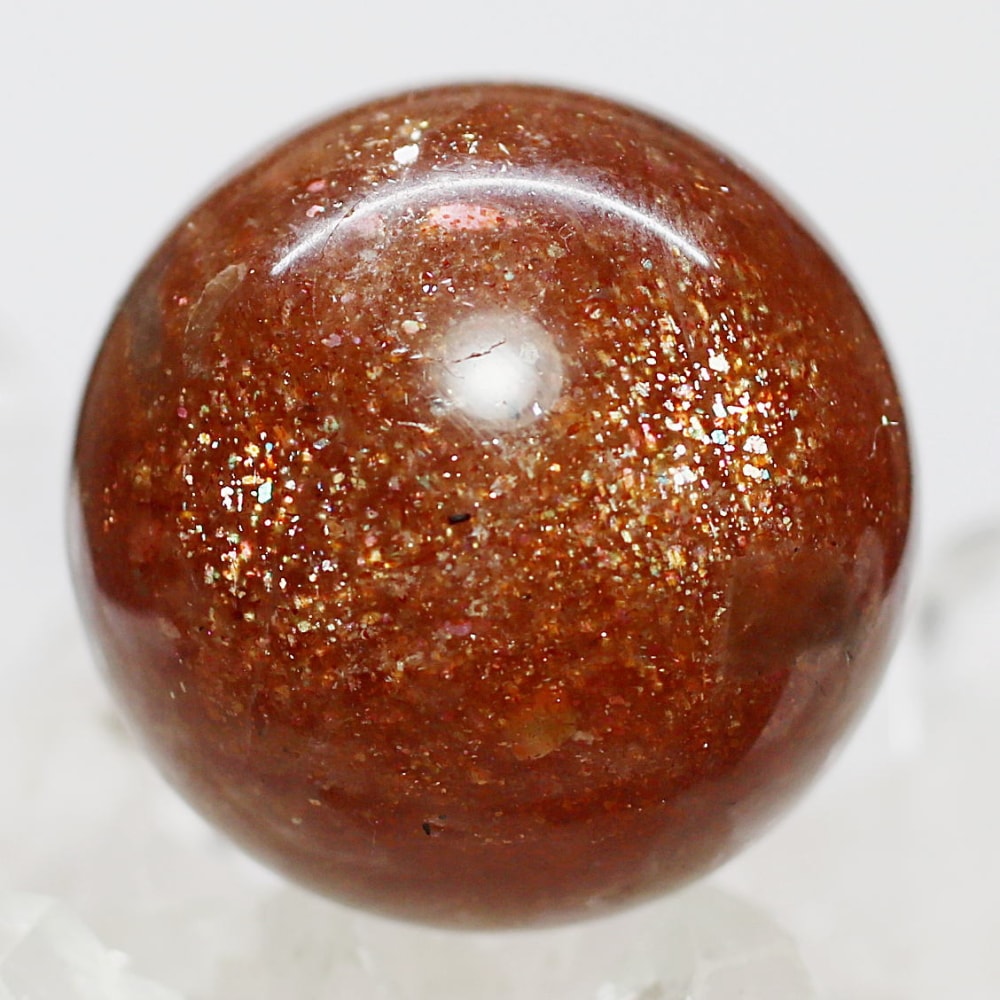 タンザニア産]サンストーン丸玉/スフィア（直径約30.6mm） - 埼玉県