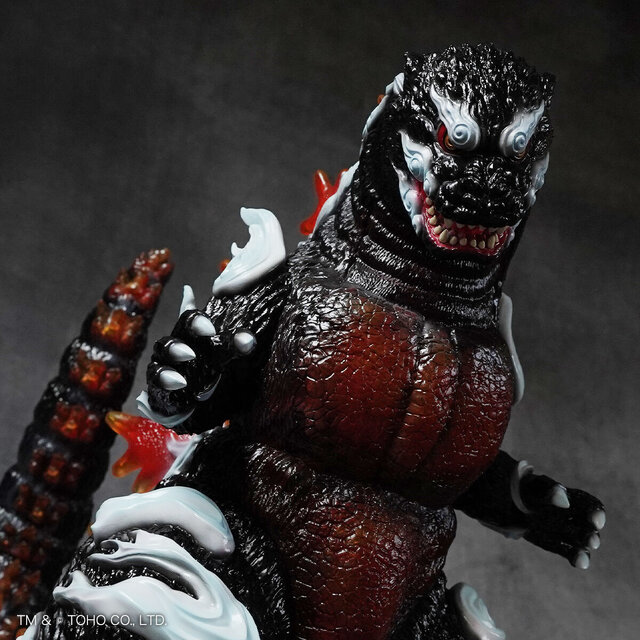 バーニングゴジラ」の“浮世絵”が立体化！和のエッセンスを取り入れた