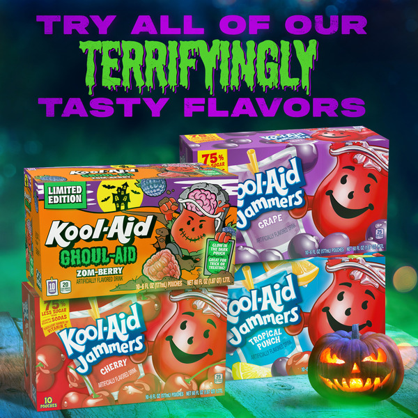 Kool-Aid Ghoul-Aid Brew Berry Flavored Kids 0% Juice Drink Pouches