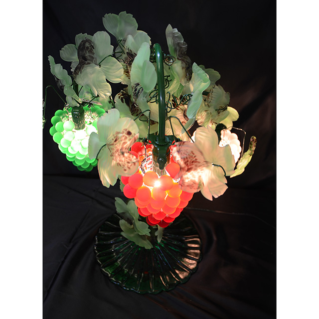 ヴェネチア ベネチア ガラス 花瓶 グリーン（とピンク） ヴィンテージ