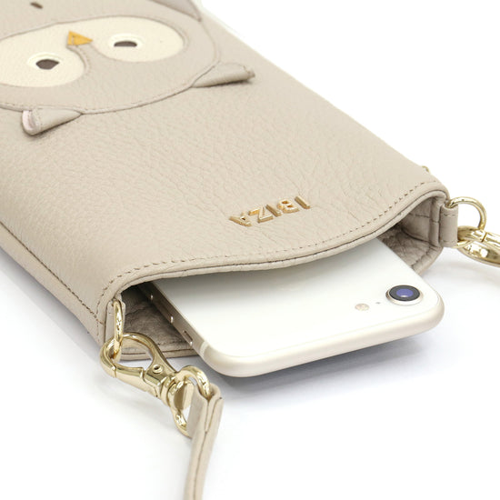 アニマーダ 牛革 スマートフォンポシェット(フクロウ) – イビサ