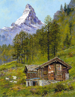 一枚の繪 －－黒川能と自然美を描く－武田靖夫 油彩展