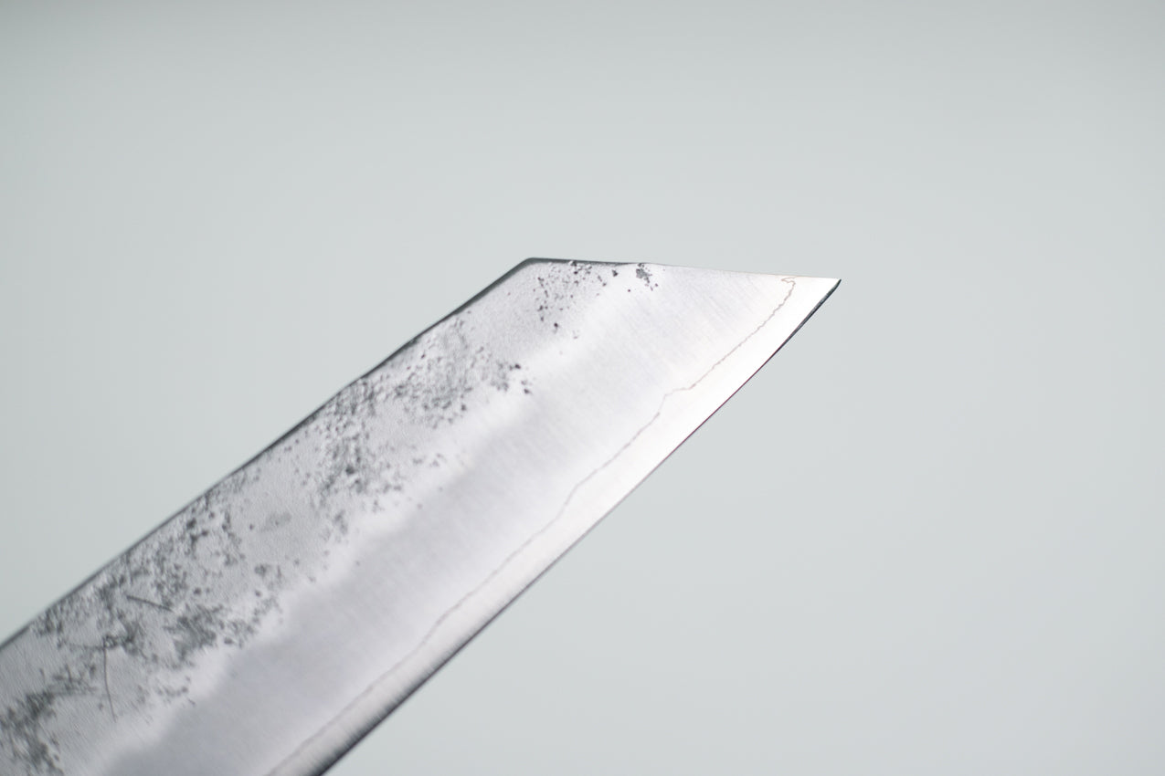 一文字 泰 銀三 槌目 切付文化包丁 欅柄 – 堺一文字光秀