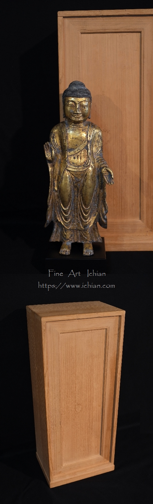 新羅仏 金銅如来立像 H35㎝ 統一新羅時代 :: ichian