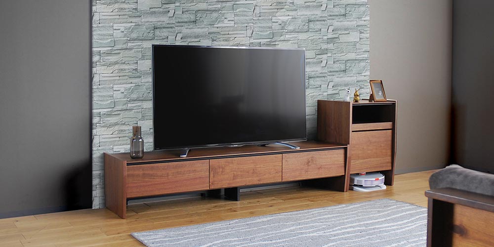 テレビボード「シャイ」ウォールナット材突板 全2サイズ【セール対象品