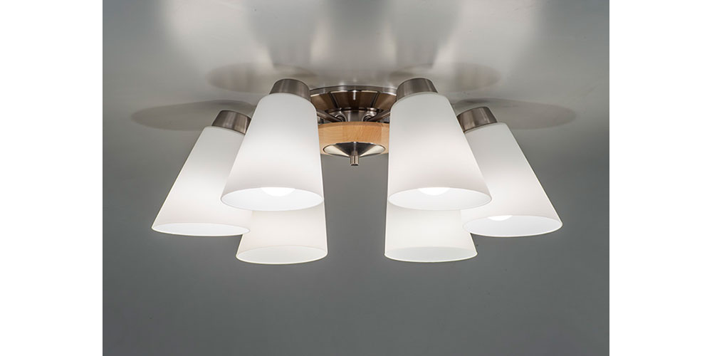 希少ジャパンヴィンテージ三菱電機無垢材4灯シャンデリア LK1744