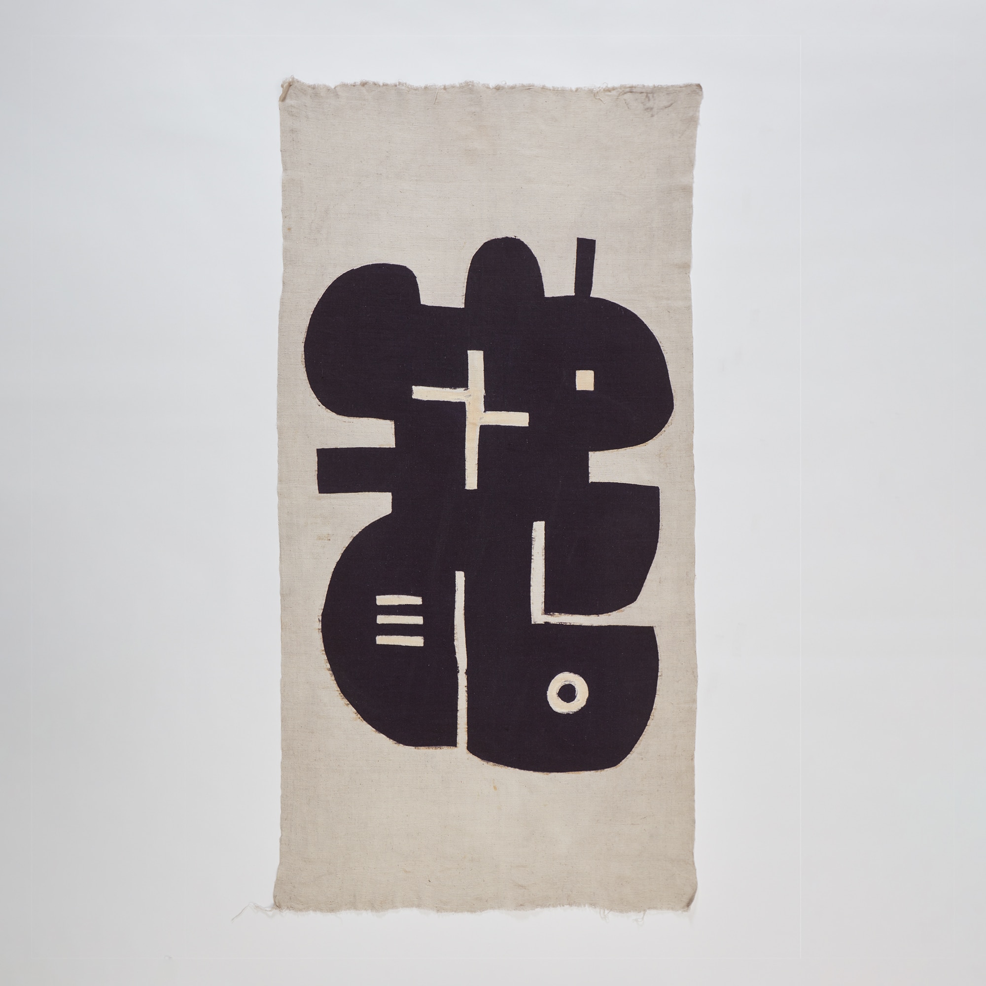 柚木沙弥郎 額絵「ひとびと」 No.10369「型染絵〈きんたろう〉：柚木沙弥