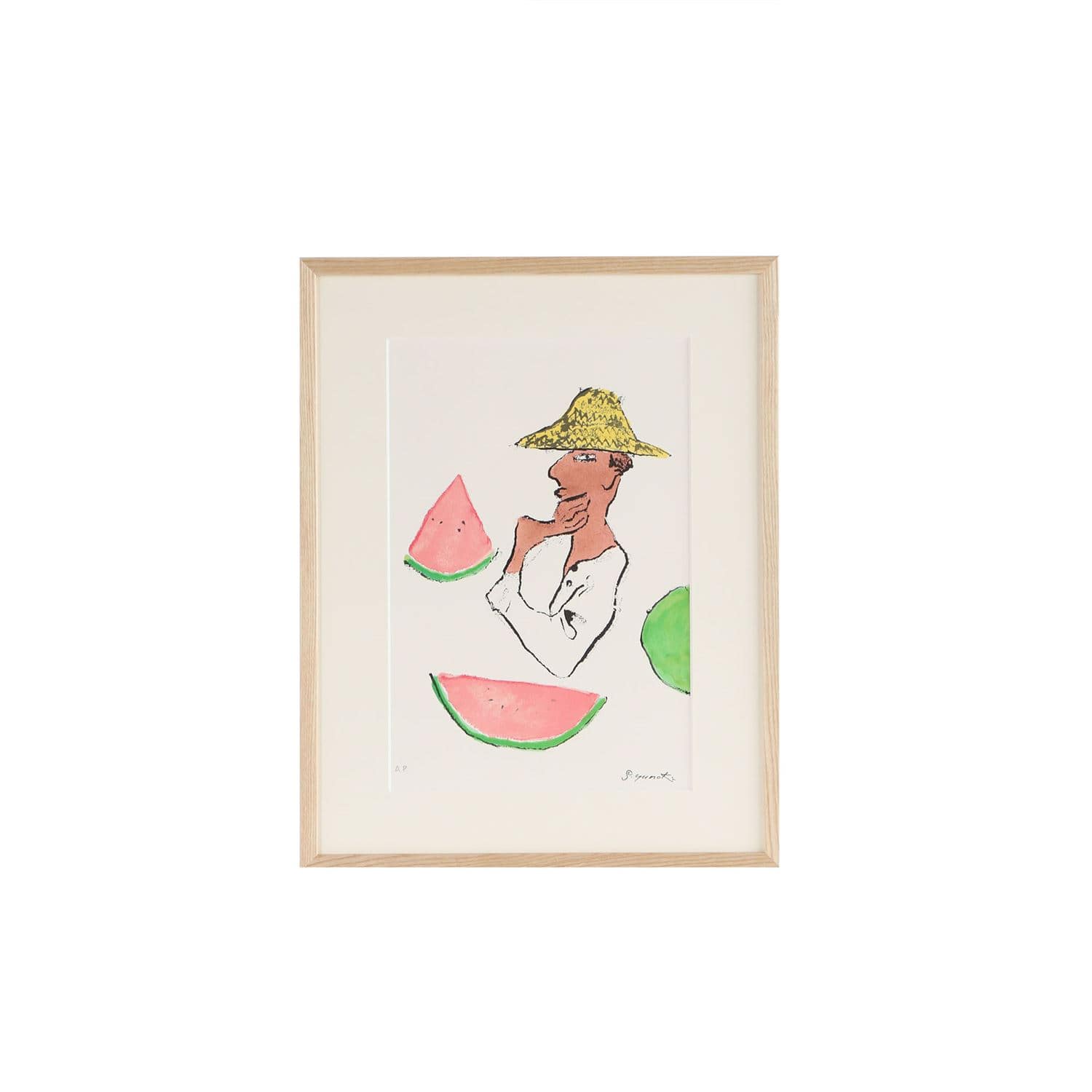 エディション】 柚木沙弥郎 「Watermelon Man」 1st Edition｜版画