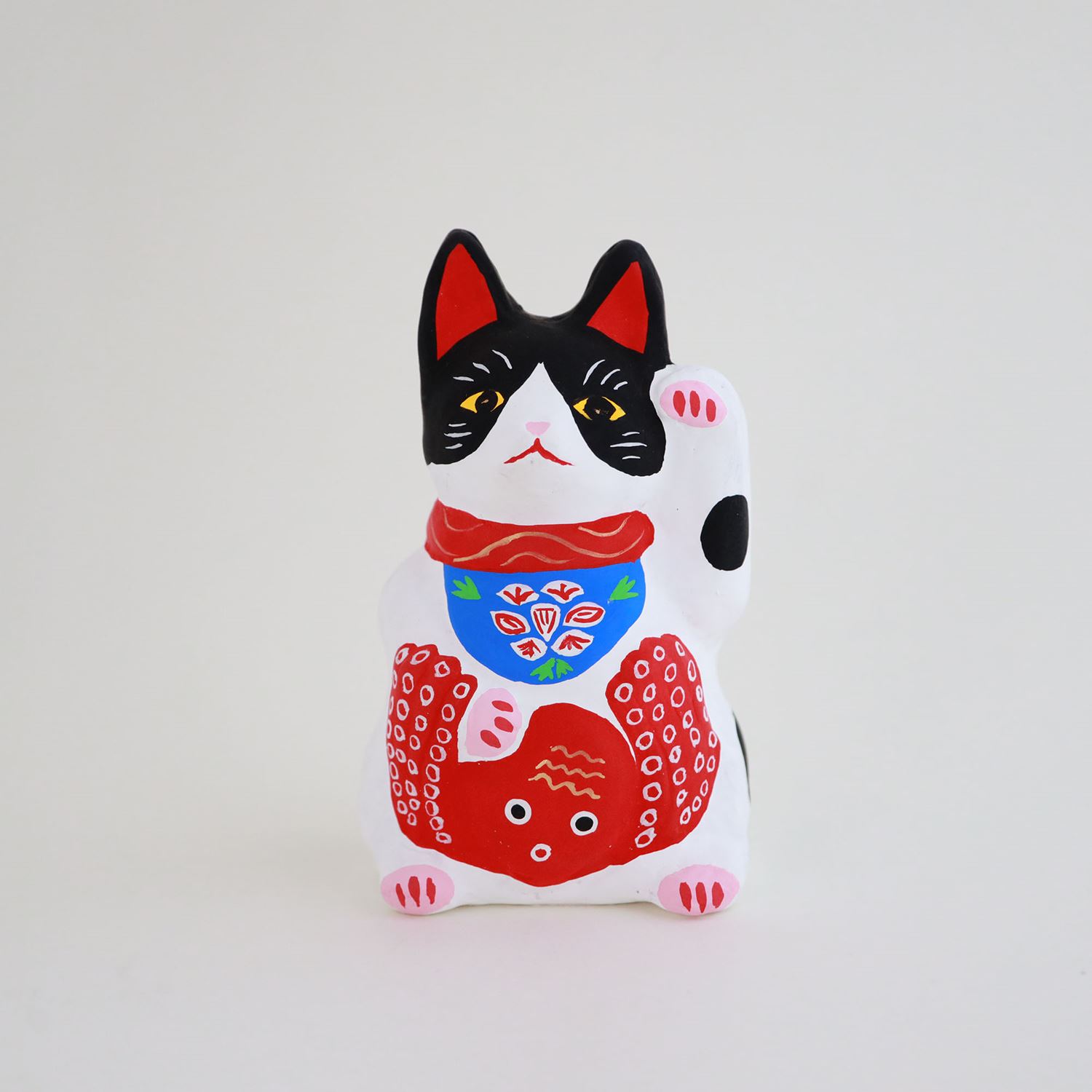 招き猫 三河旭土人形 高山八郎作 郷土玩具