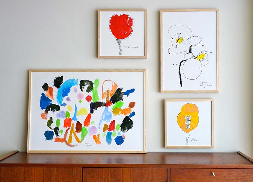 山口一郎 ブラックバード ジグレーポスター イデー IDEE 絵 絵画 山口