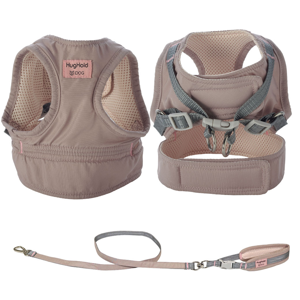 限定色ピンクベージュ✳︎ and hug.✳︎犬ハーネス＆多機能リード 限定