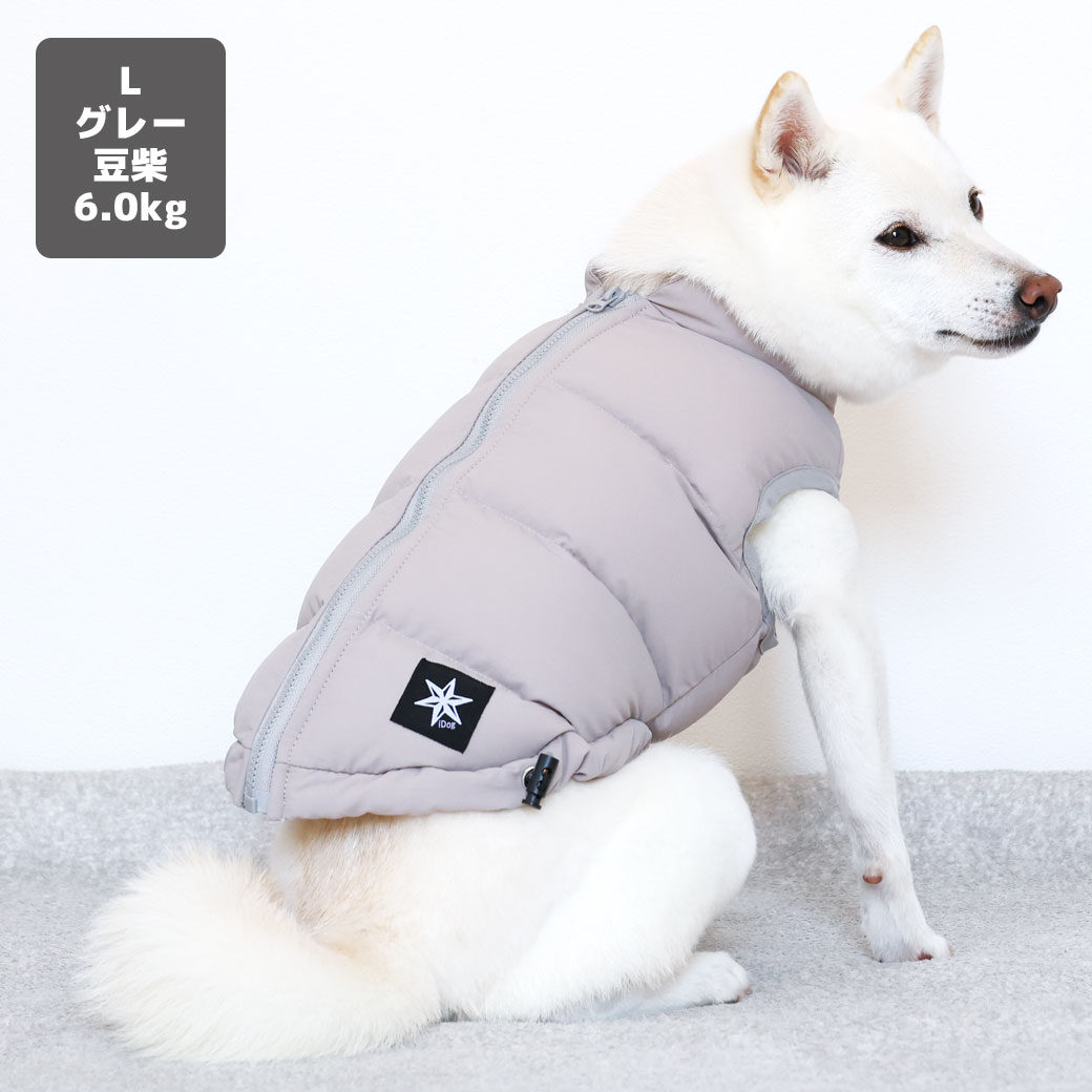iDog SHIELD COAT 背中開き人工羽毛ふわ軽ジャケット 撥水 防汚 アイ