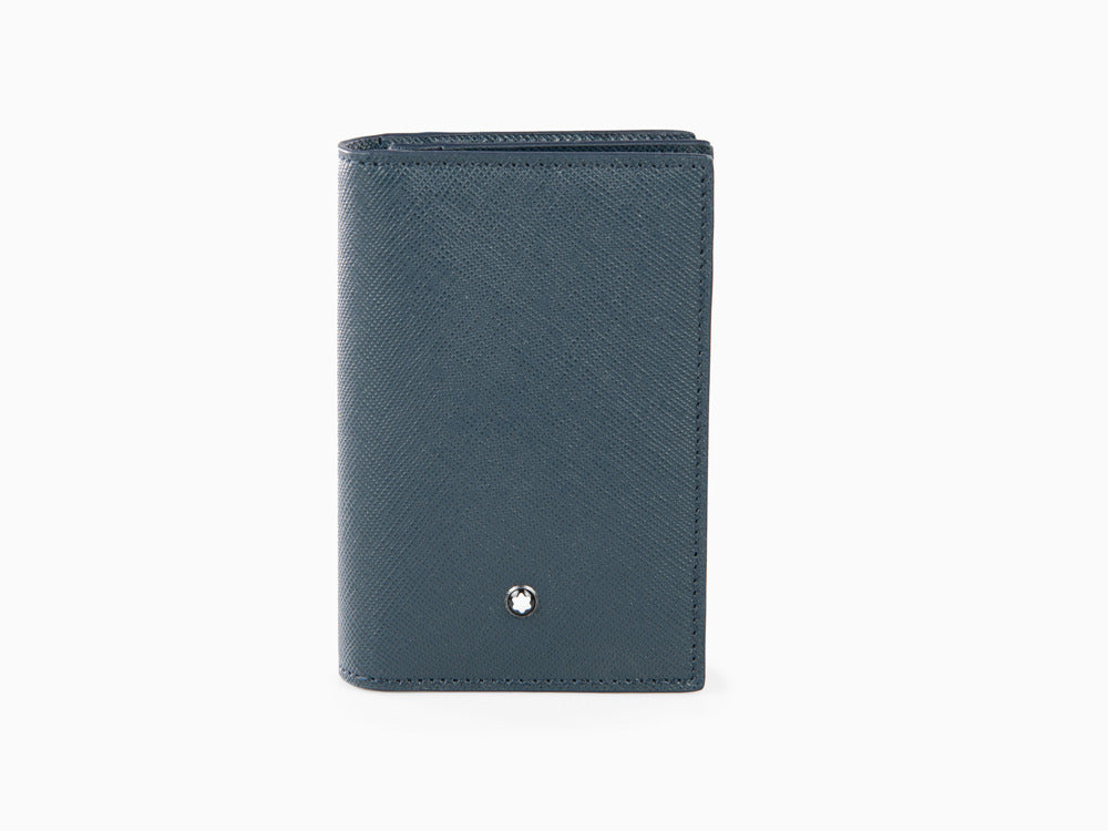 Montblanc Sartorial Card holder, Leather, Blue, 131580 - Iguana Sell