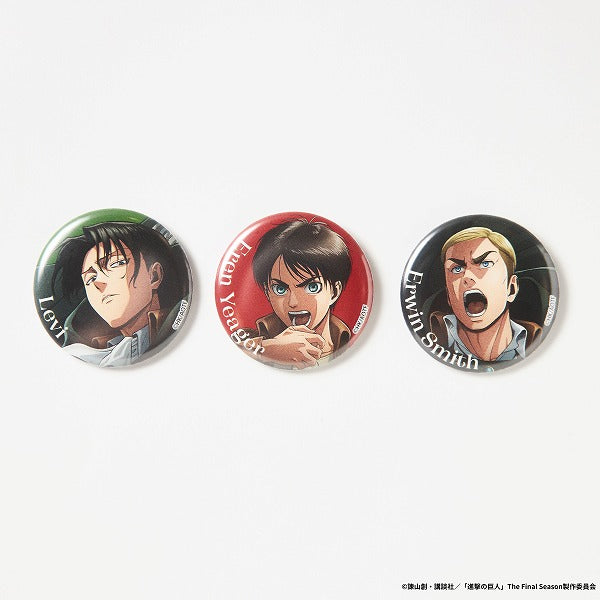 進撃の巨人 BluRayアニメイト特典 缶バッジ リヴァイ ハンジ 進撃の