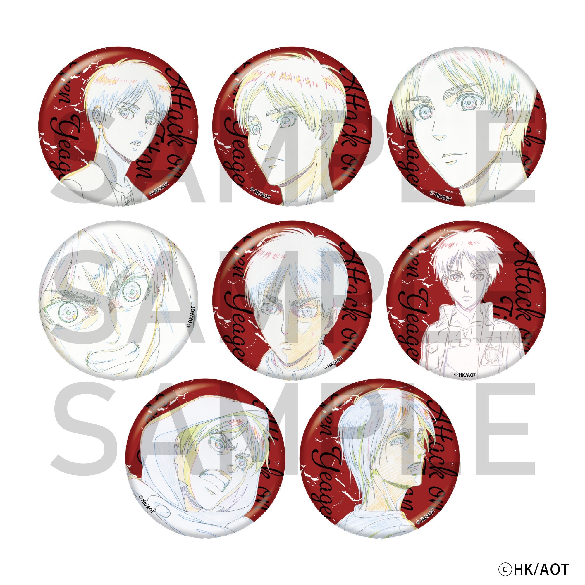 進撃の巨人 エレン・イェーガー 原作 缶バッジ 痛バ 纏め セット 5