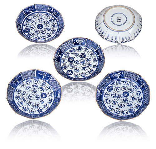 中国元時代晩期&明時代早期の染付(青花)お茶入れ 中国元時代晩期&明