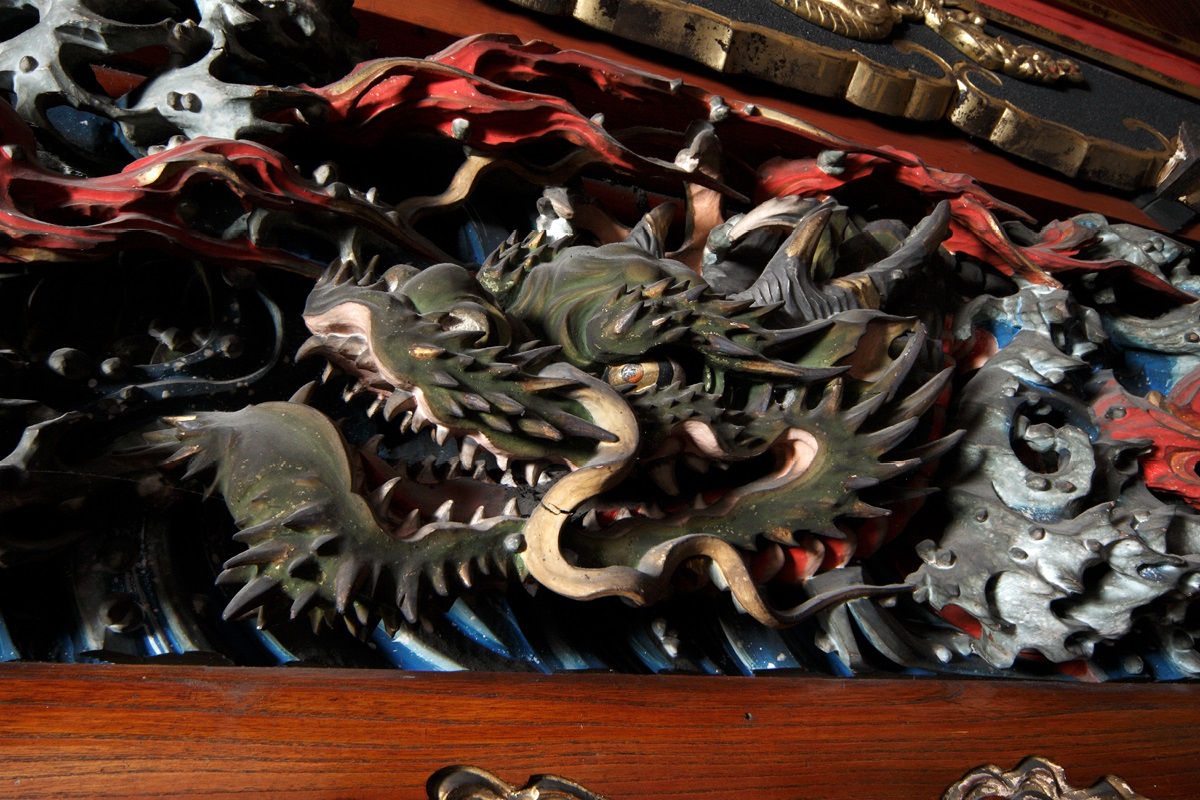 嘉永元年（1848年）奉納 「懸魚」 寺院古材 彫刻 仏教美術 寺院装飾