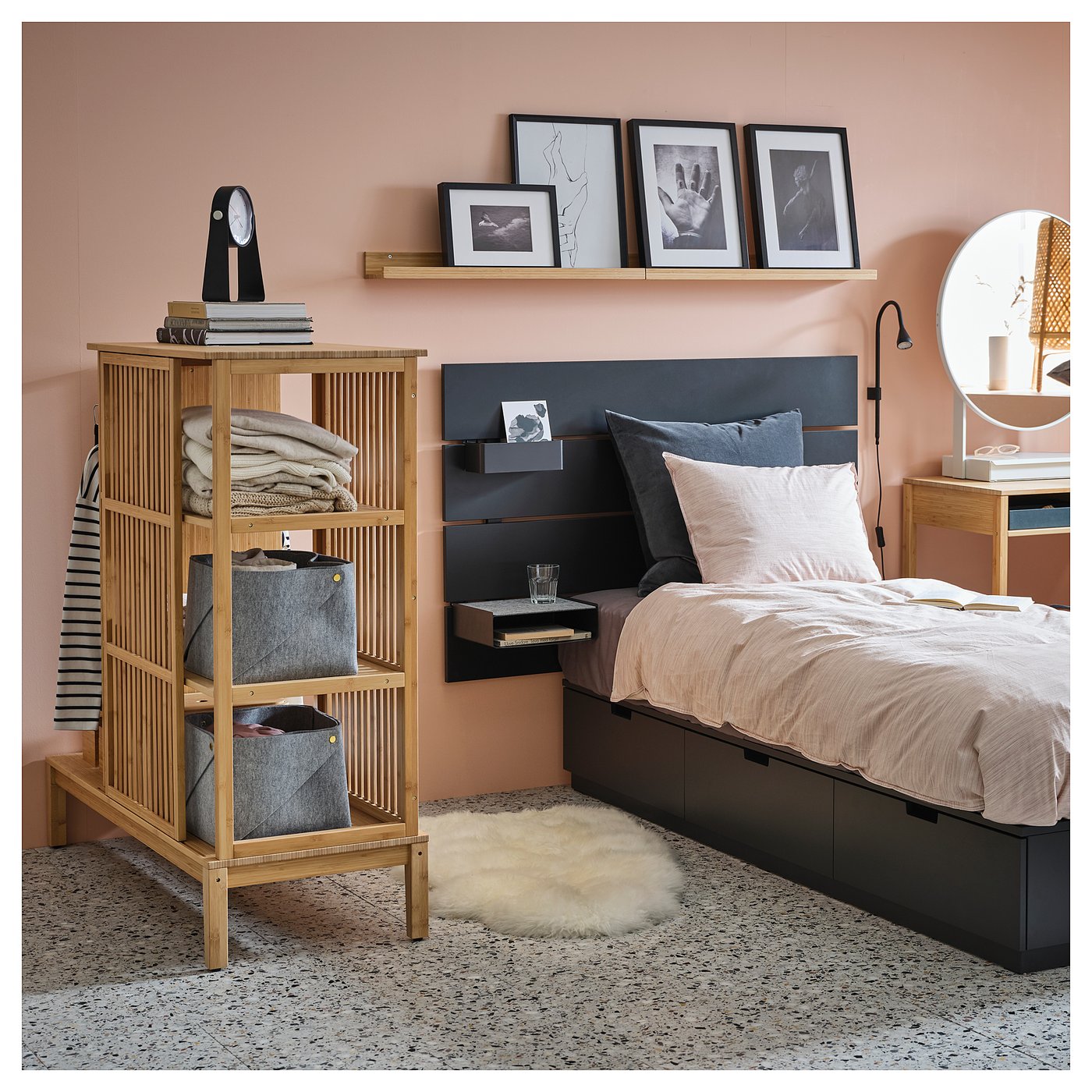 NORDKISA ノールドシーサ オープンワードローブ 引き戸付き, 竹