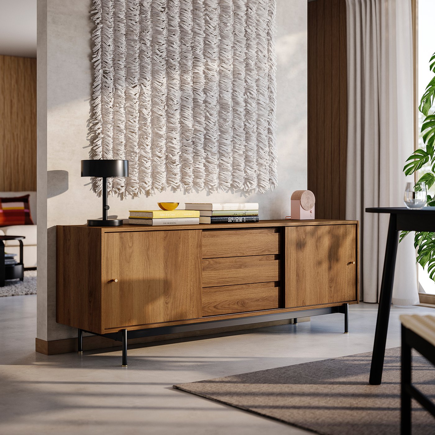 RÅDMANSÖ ロードマンソー テレビ台, ブラウン ウォールナット調