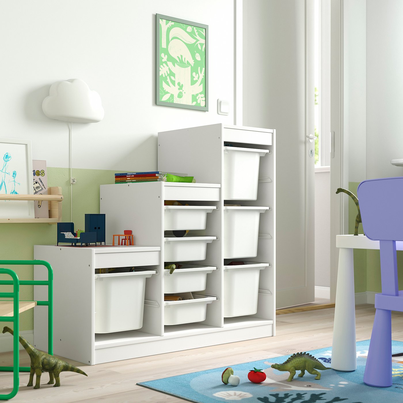 TROFAST トロファスト 収納コンビネーション, ホワイト/ホワイト