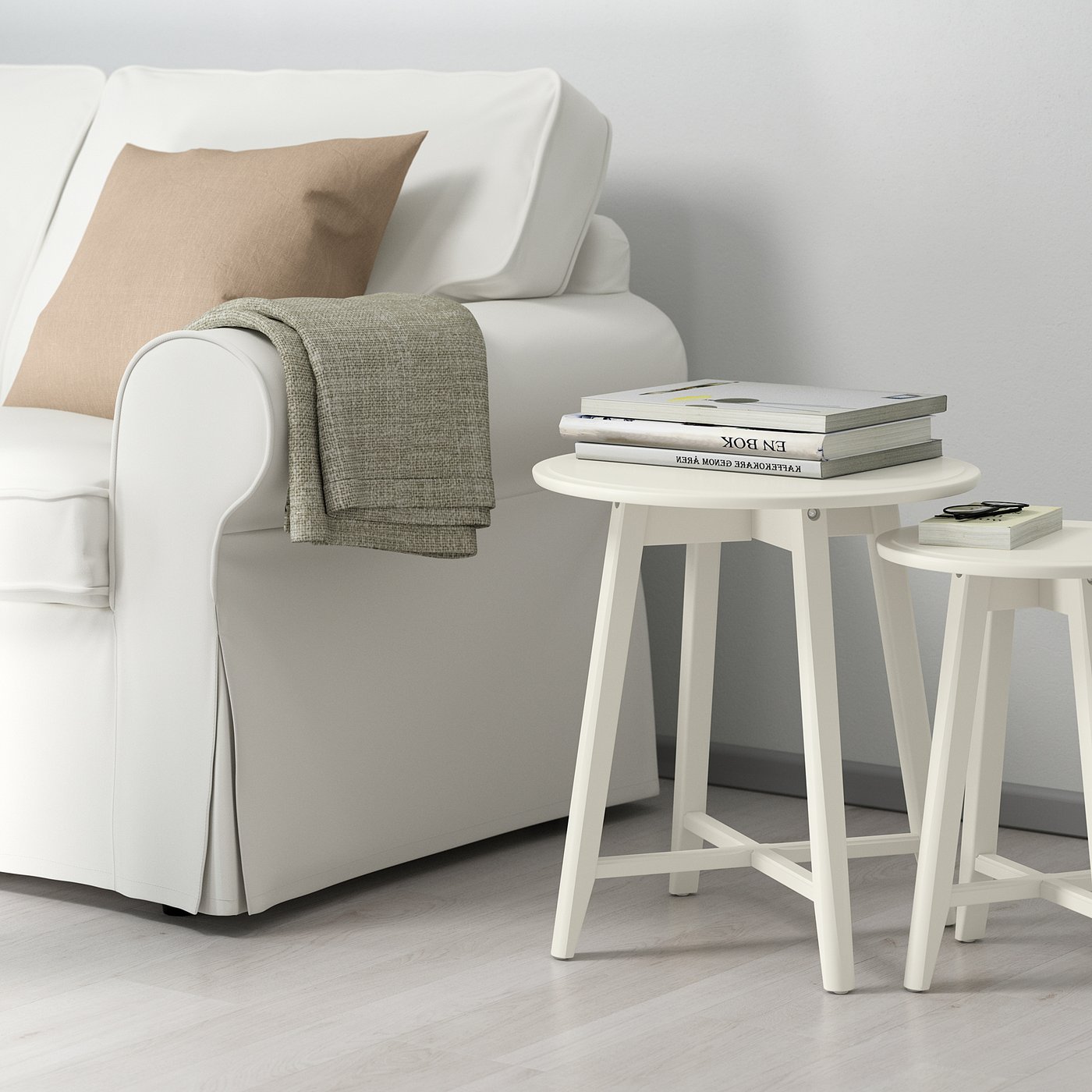 KRAGSTA Nesting tables, set of 2, white - IKEA