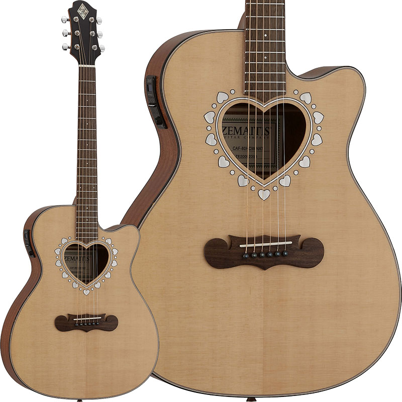 ZEMAITISアコースティックギター ハート型 ※ギターケース付き