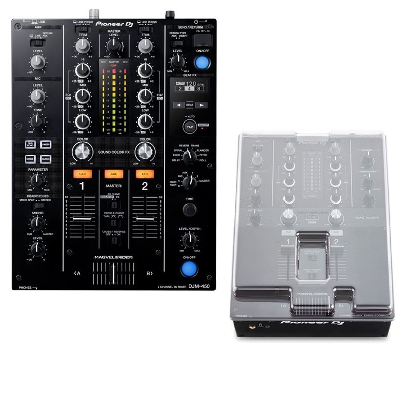 Pioneer DJ DJM450 + DECKSAEVR製 本体保護カバーSET 【rekordbox対応