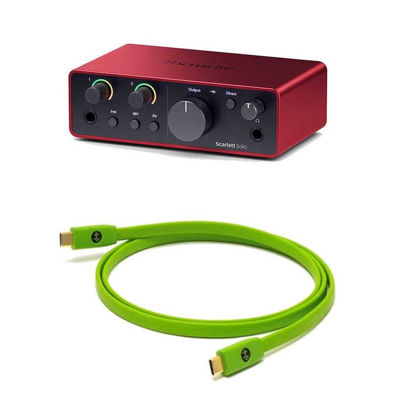 Focusrite Scarlett Solo gen4 + OYAIDE製高品質USBケーブルセット