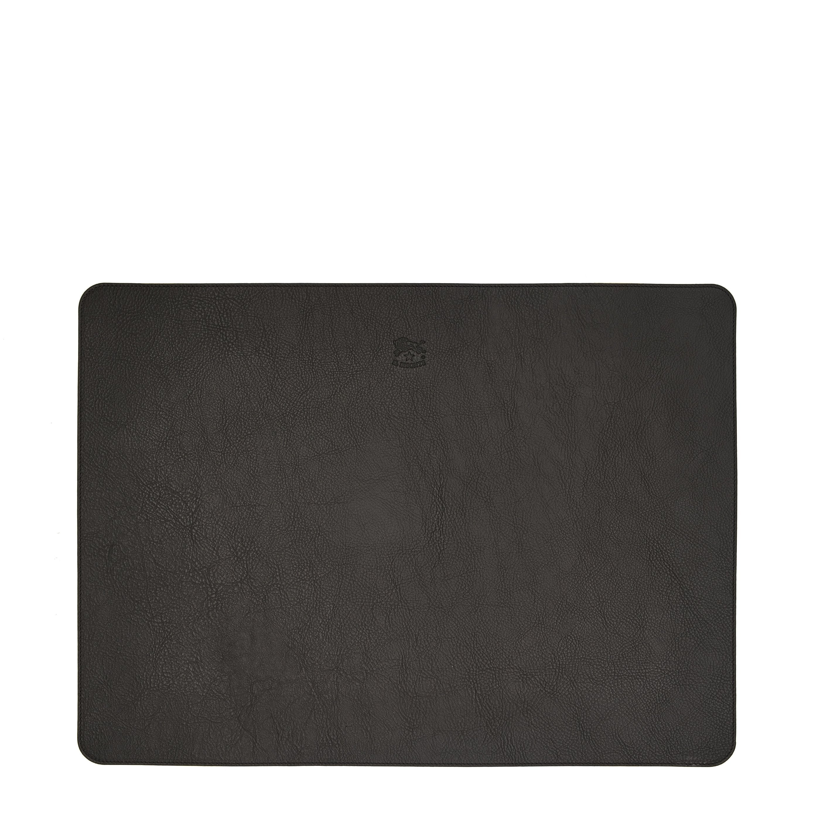 Office & business | Desk pad in leather color black – Il Bisonte