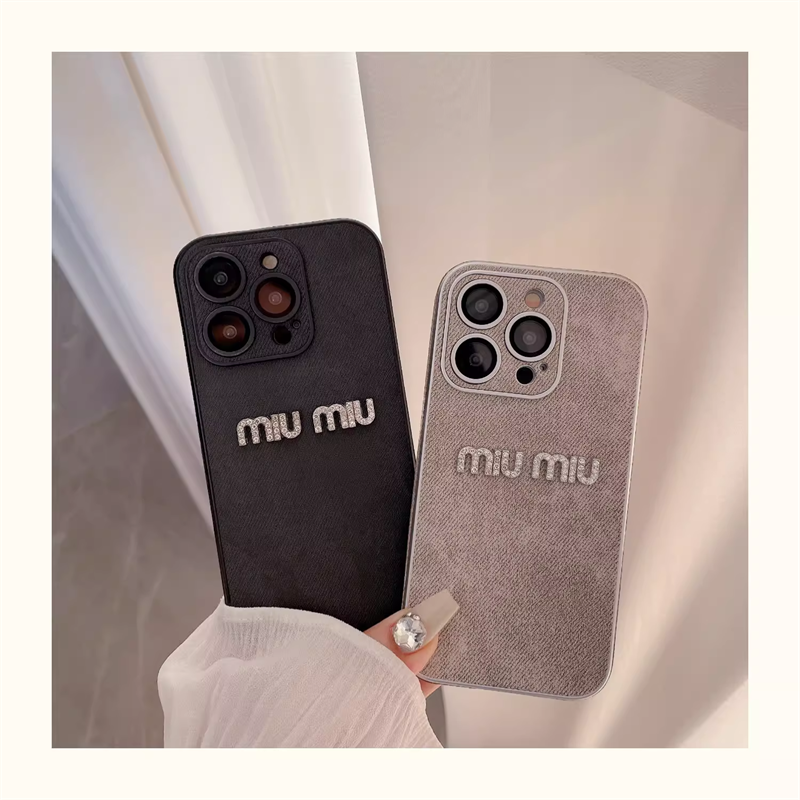 miumiuスマホケース iPhone13pro ブルー MIU MIU】 iPhone 13 Pro