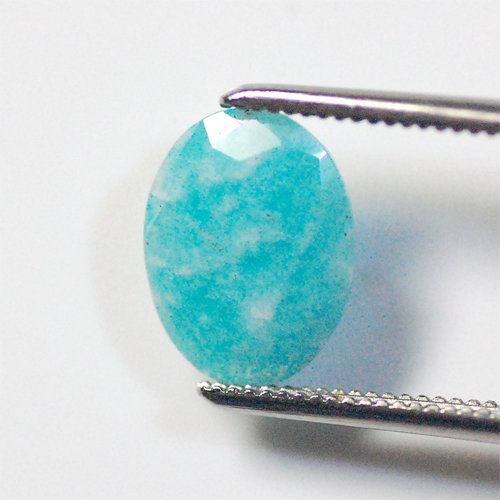 宝石ルース 【とても可愛いネコちゃんカット】希少なアマゾナイト1.42