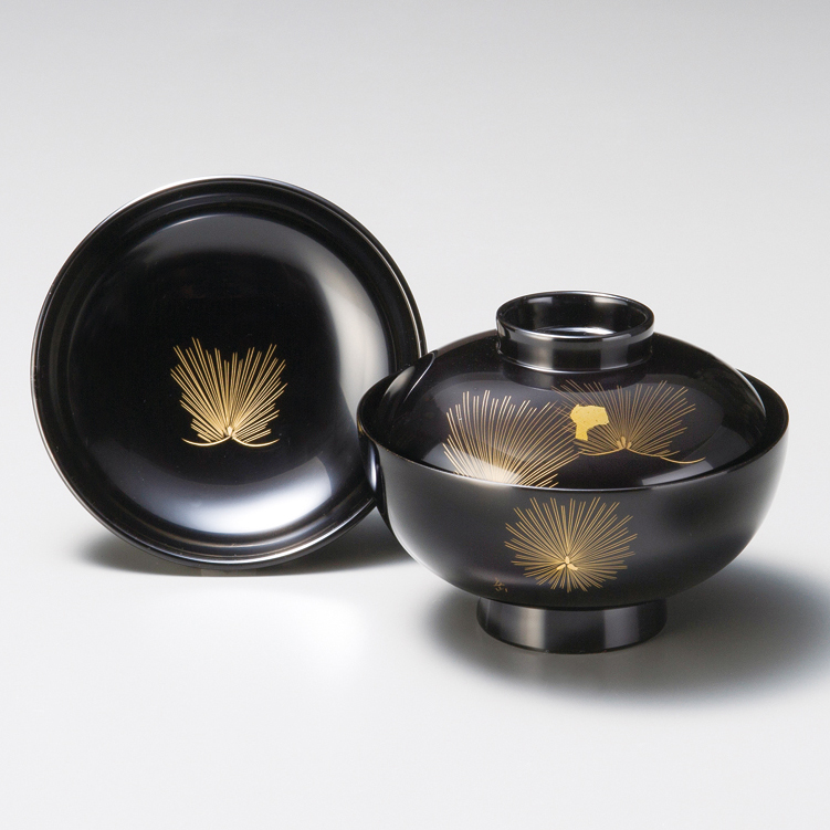 漆器 椀 5個セット 金色花模様 漆器 椀 5個セット 金色の花模様 漆器