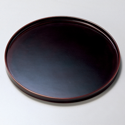 丸盆 10.0 溜/黒 木製 漆塗り 12-10303/10304 漆器の井助