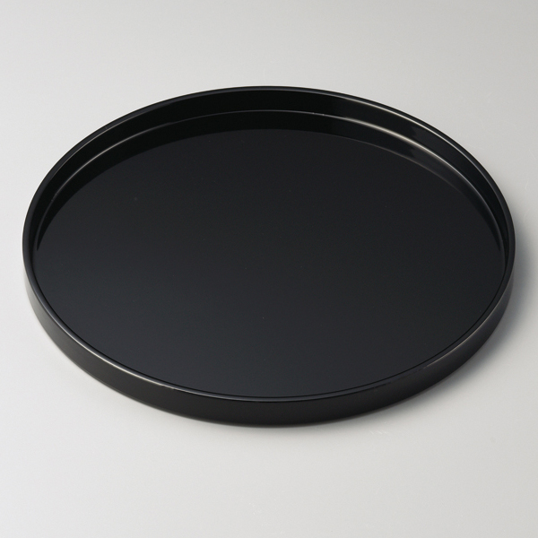 丸盆 9.0 黒 12-10803 漆器の井助