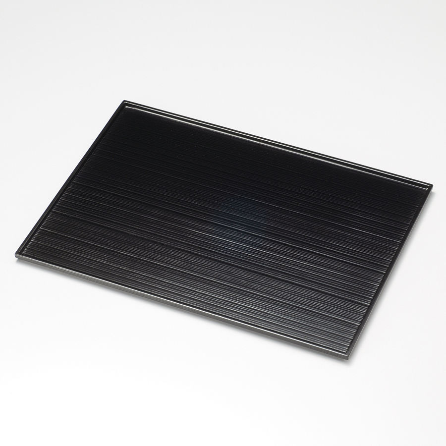 面取長角盆 13.0 黒 木製 12-11106 漆器の井助