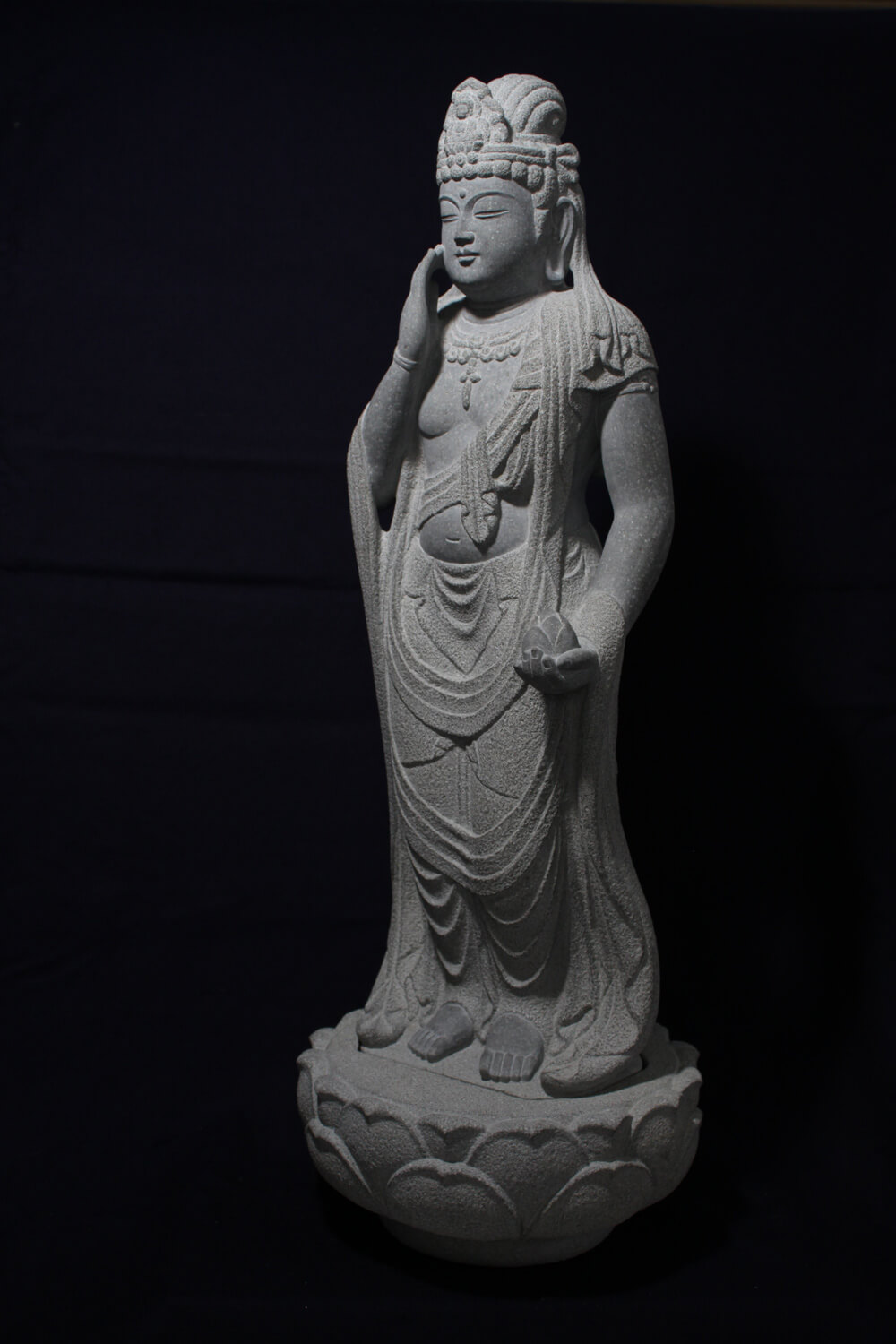 石仏、聖観音菩薩、河原の石、倉田辰彦作 【公式通販】