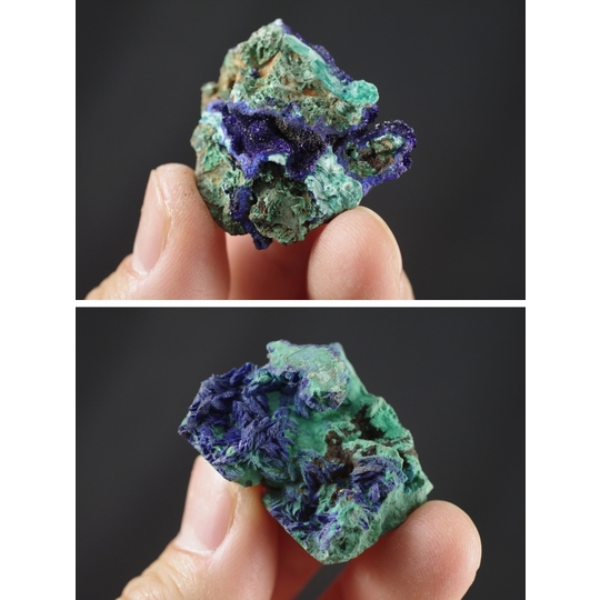 アズライト（藍銅鉱）×マラカイト（孔雀石）結晶33g 天然石販売